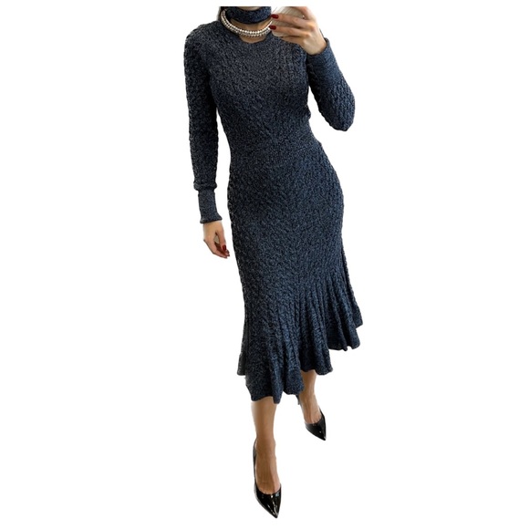 Alexander McQueen Knit Dress With Crystal Rope Embroidery - Picture 7 of 9